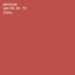 #BD5048 - Crail Color Image