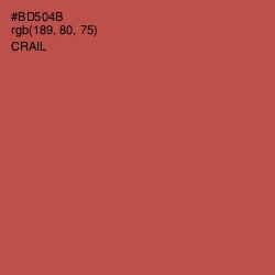 #BD504B - Crail Color Image