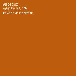 #BD5C0D - Rose of Sharon Color Image