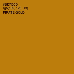 #BD7D0D - Pirate Gold Color Image