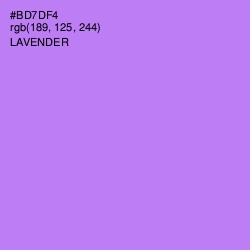#BD7DF4 - Lavender Color Image