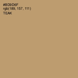 #BD9D6F - Teak Color Image