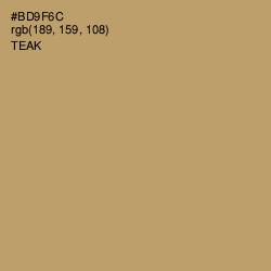 #BD9F6C - Teak Color Image