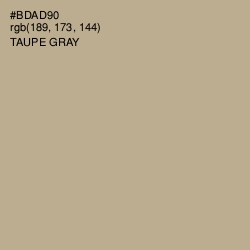 #BDAD90 - Taupe Gray Color Image