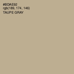 #BDAE92 - Taupe Gray Color Image