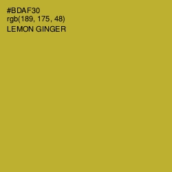 #BDAF30 - Lemon Ginger Color Image