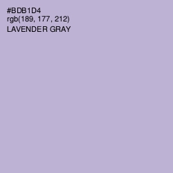 #BDB1D4 - Lavender Gray Color Image