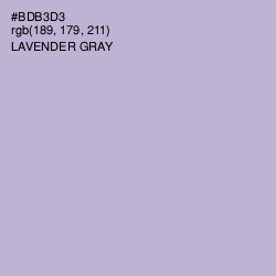 #BDB3D3 - Lavender Gray Color Image