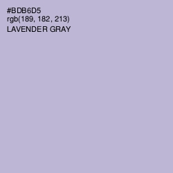 #BDB6D5 - Lavender Gray Color Image