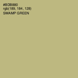 #BDB880 - Swamp Green Color Image