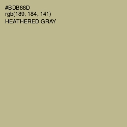 #BDB88D - Heathered Gray Color Image