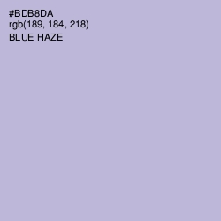 #BDB8DA - Blue Haze Color Image