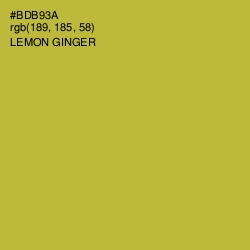 #BDB93A - Lemon Ginger Color Image