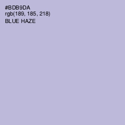 #BDB9DA - Blue Haze Color Image
