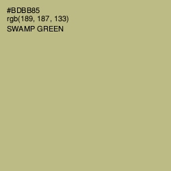 #BDBB85 - Swamp Green Color Image