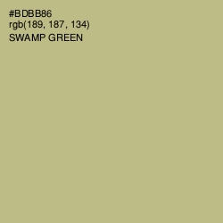 #BDBB86 - Swamp Green Color Image
