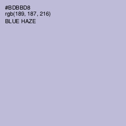 #BDBBD8 - Blue Haze Color Image