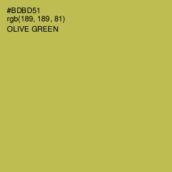 #BDBD51 - Olive Green Color Image