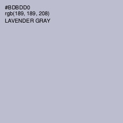 #BDBDD0 - Lavender Gray Color Image