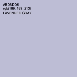 #BDBDD5 - Lavender Gray Color Image