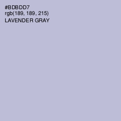 #BDBDD7 - Lavender Gray Color Image