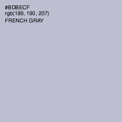 #BDBECF - French Gray Color Image