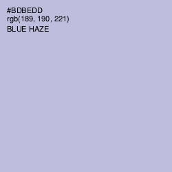 #BDBEDD - Blue Haze Color Image