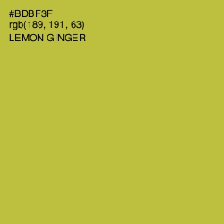 #BDBF3F - Lemon Ginger Color Image