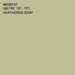 #BDBF97 - Heathered Gray Color Image