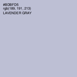 #BDBFD5 - Lavender Gray Color Image
