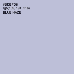 #BDBFD8 - Blue Haze Color Image