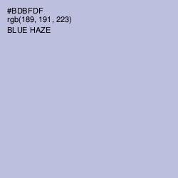 #BDBFDF - Blue Haze Color Image