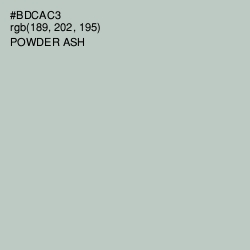 #BDCAC3 - Powder Ash Color Image