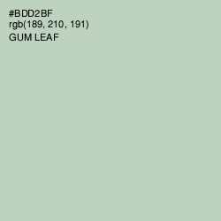 #BDD2BF - Gum Leaf Color Image