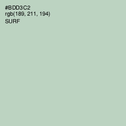 #BDD3C2 - Surf Color Image