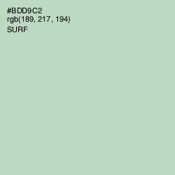 #BDD9C2 - Surf Color Image