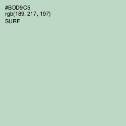 #BDD9C5 - Surf Color Image