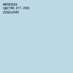 #BDD9E6 - Ziggurat Color Image