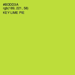 #BDDD3A - Key Lime Pie Color Image