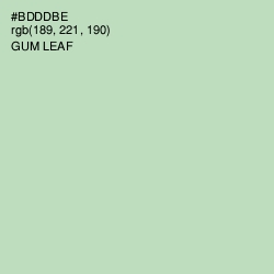 #BDDDBE - Gum Leaf Color Image