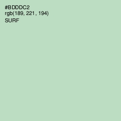#BDDDC2 - Surf Color Image
