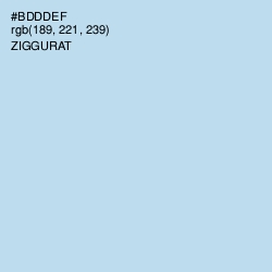 #BDDDEF - Ziggurat Color Image