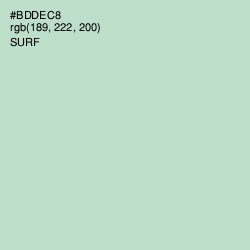 #BDDEC8 - Surf Color Image