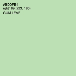 #BDDFB4 - Gum Leaf Color Image