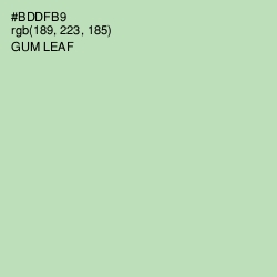 #BDDFB9 - Gum Leaf Color Image