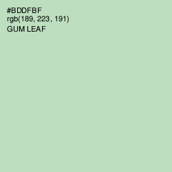 #BDDFBF - Gum Leaf Color Image