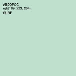 #BDDFCC - Surf Color Image