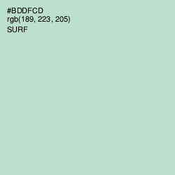 #BDDFCD - Surf Color Image