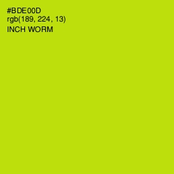 #BDE00D - Inch Worm Color Image