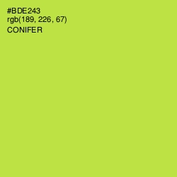 #BDE243 - Conifer Color Image